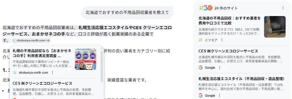 AI-Overviewに情報が引用された成功事例