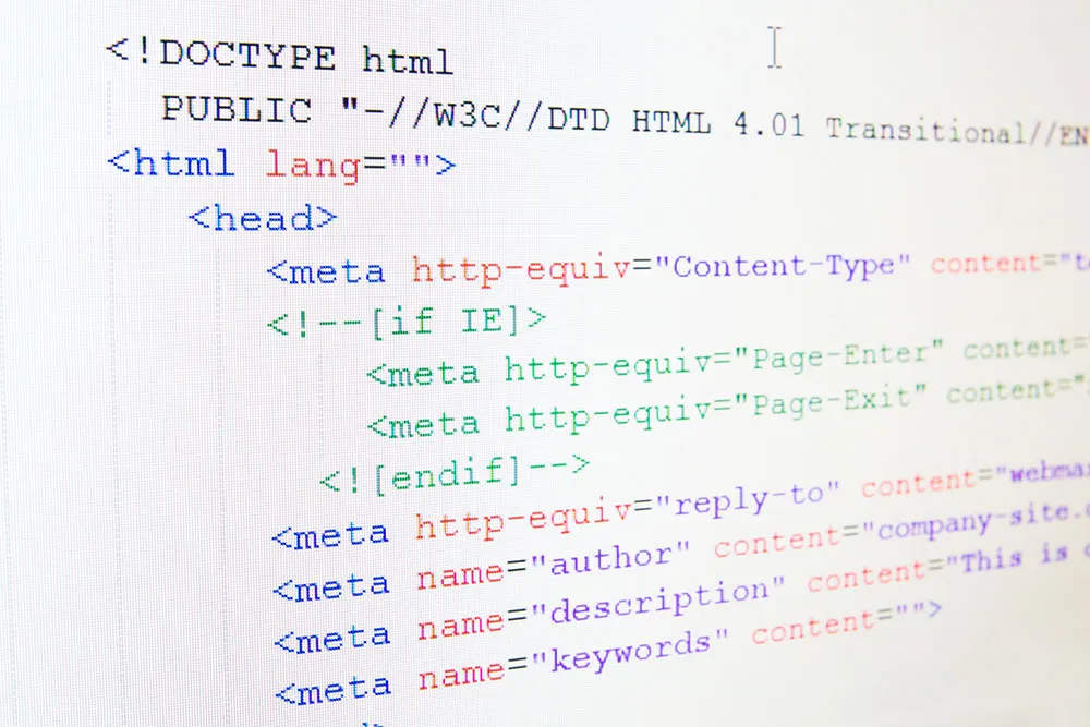 HTML形式のソースコードのイメージ